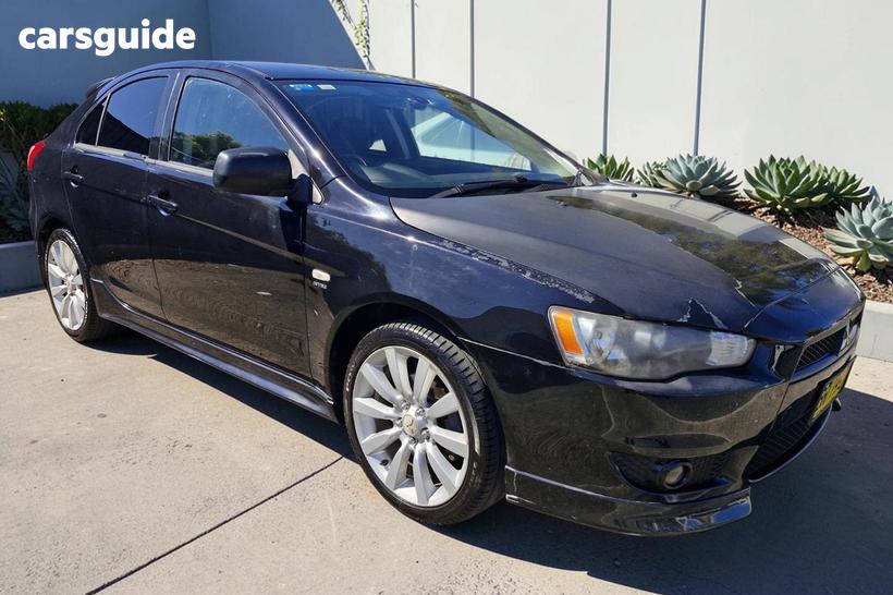 Black 2010 Mitsubishi Lancer Hatchback Vr-X Sportback