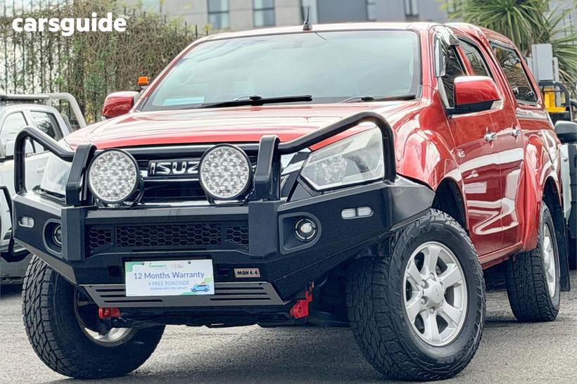 Red 2017 Isuzu D-MAX Crew Cab Utility Ls-M Hi-Ride (4X4)