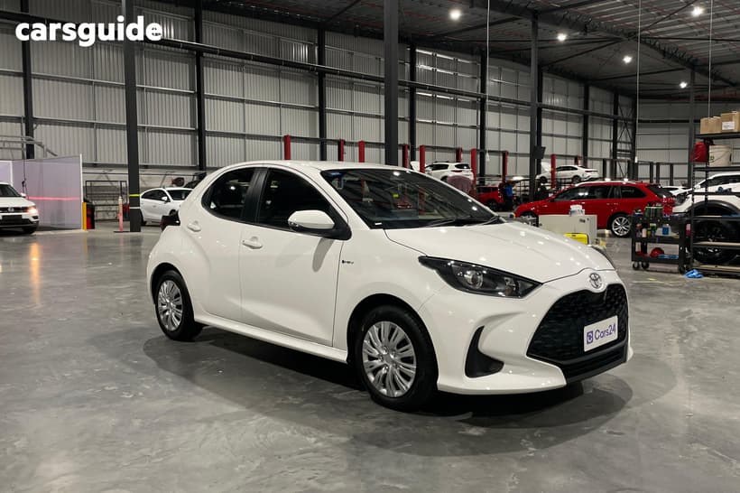 White 2024 Toyota Yaris Hatchback Ascent Sport Hybrid