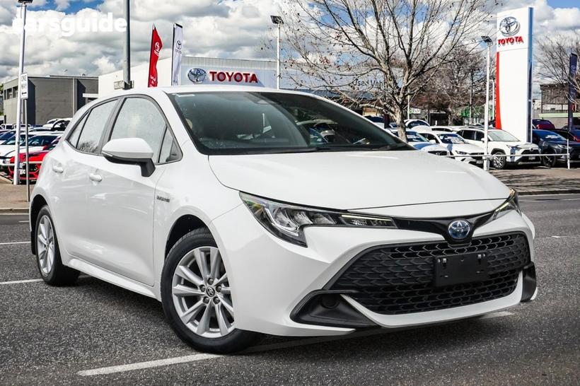 White 2022 Toyota Corolla Hatchback Ascent Sport Hybrid