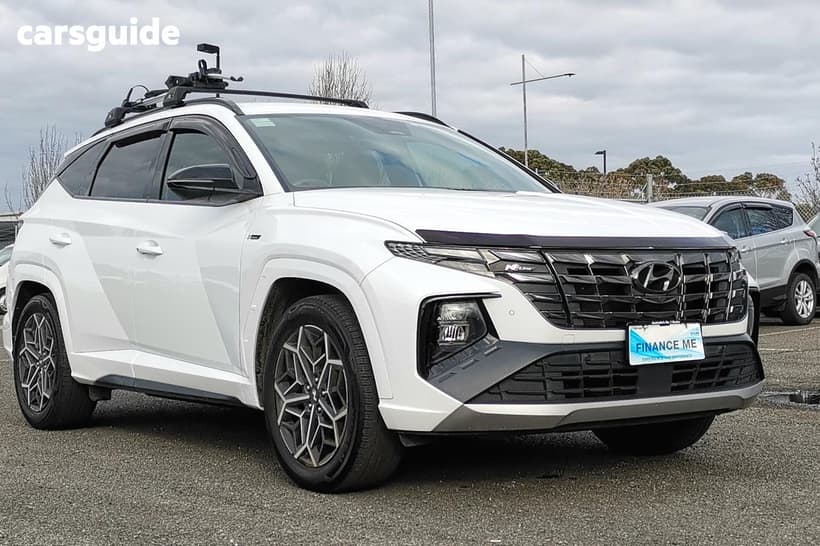 White 2021 Hyundai Tucson Wagon Elite N Line (Fwd)