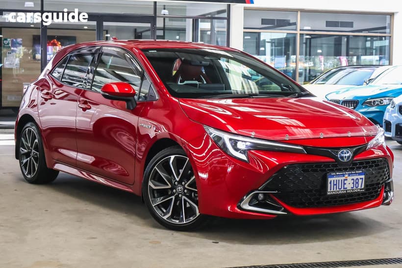 Red 2023 Toyota Corolla Hatchback Zr Hybrid