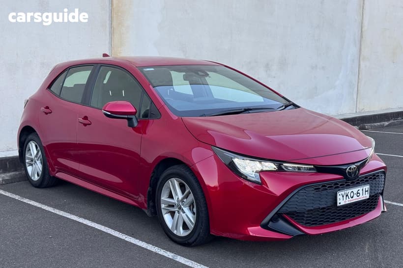 Red 2020 Toyota Corolla Hatchback Ascent Sport