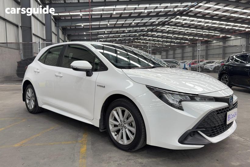 White 2023 Toyota Corolla Hatchback Ascent Sport Hybrid
