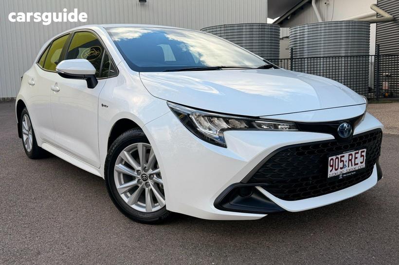 White 2023 Toyota Corolla Hatchback Ascent Sport Hybrid