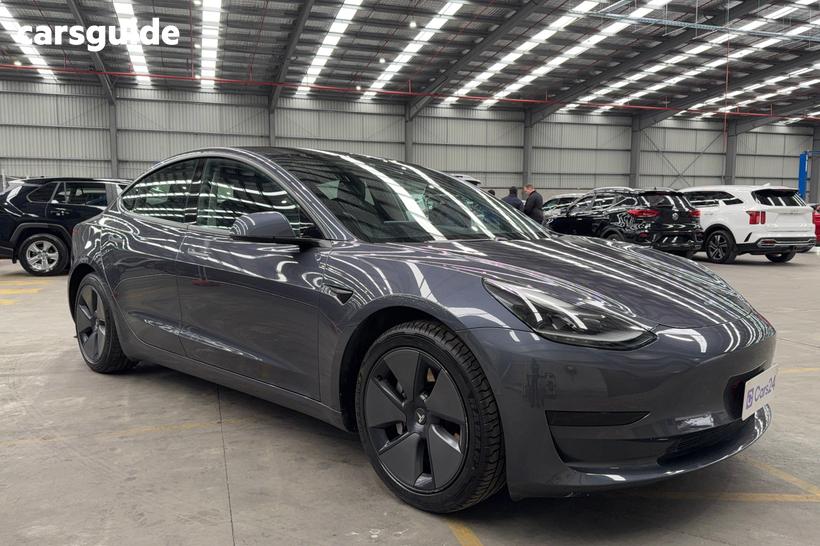 Grey 2021 Tesla Model 3 Sedan Standard Range Plus Rwd