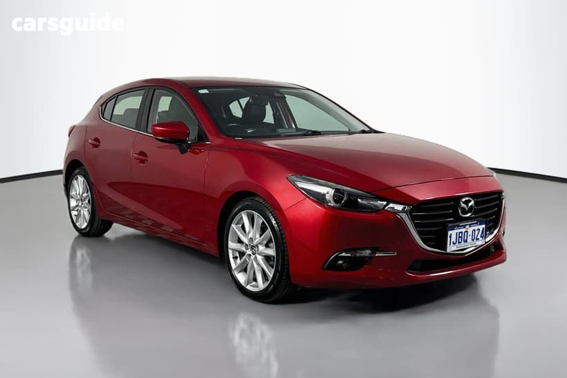 Red 2017 Mazda 3 Sedan Sp25