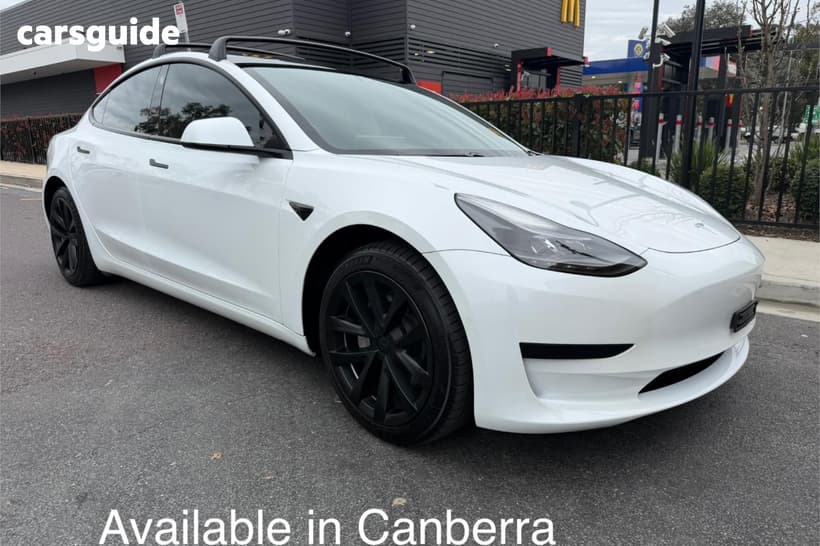 White 2021 Tesla Model 3 Sedan Standard Range Plus Rwd