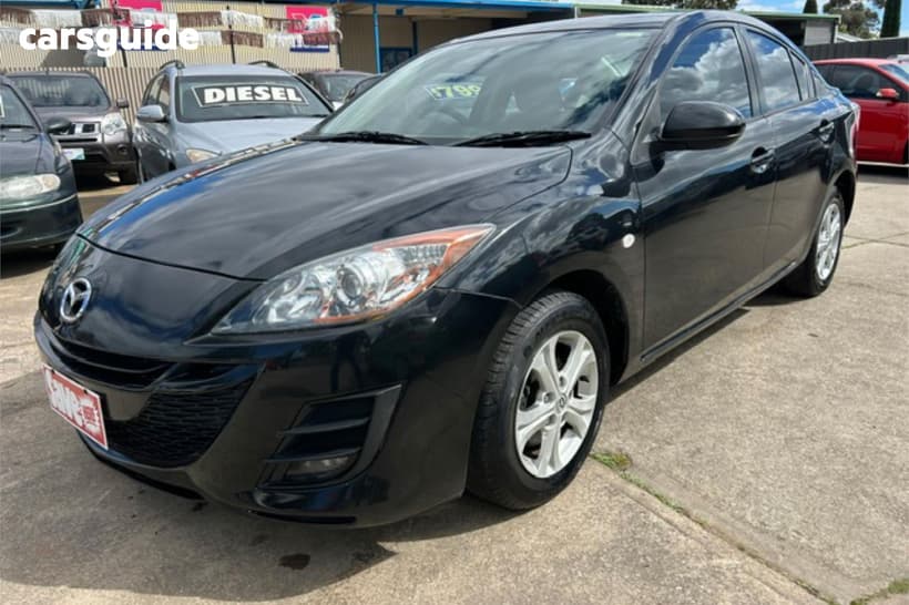 Black 2010 Mazda 3 Sedan Maxx
