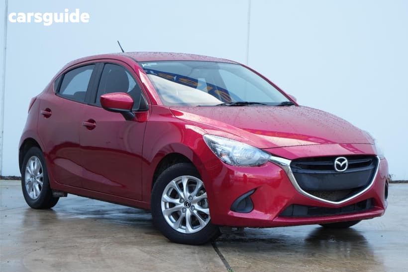 Red 2015 Mazda 2 Hatchback Maxx