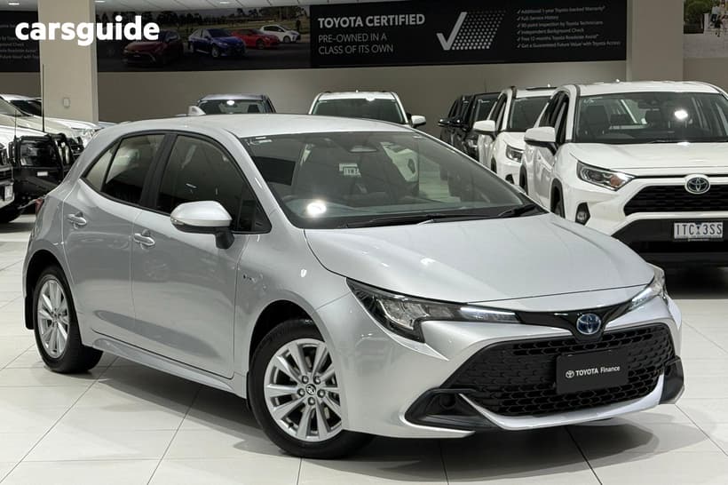 Silver 2025 Toyota Corolla Hatchback Ascent Sport Hybrid