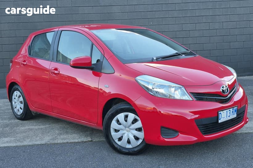 Red 2014 Toyota Yaris Hatchback Yr