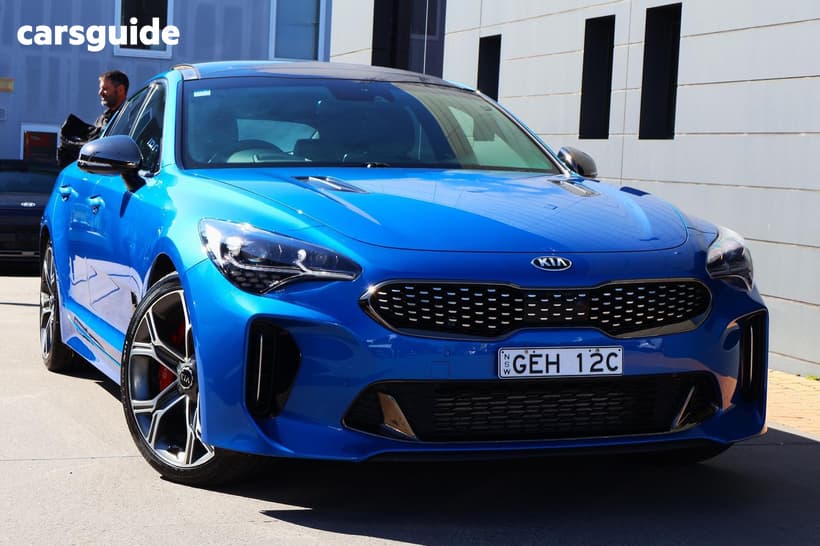 Blue 2019 Kia Stinger Sedan Gt (Red Leather)