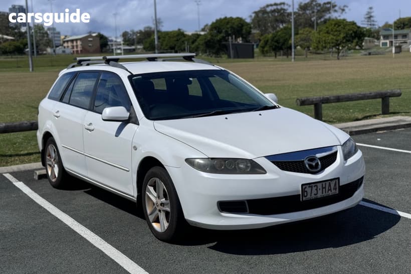 White 2005 Mazda 6 Wagon Classic