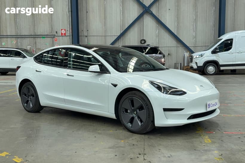 White 2023 Tesla Model 3 Sedan Rear-Wheel Drive