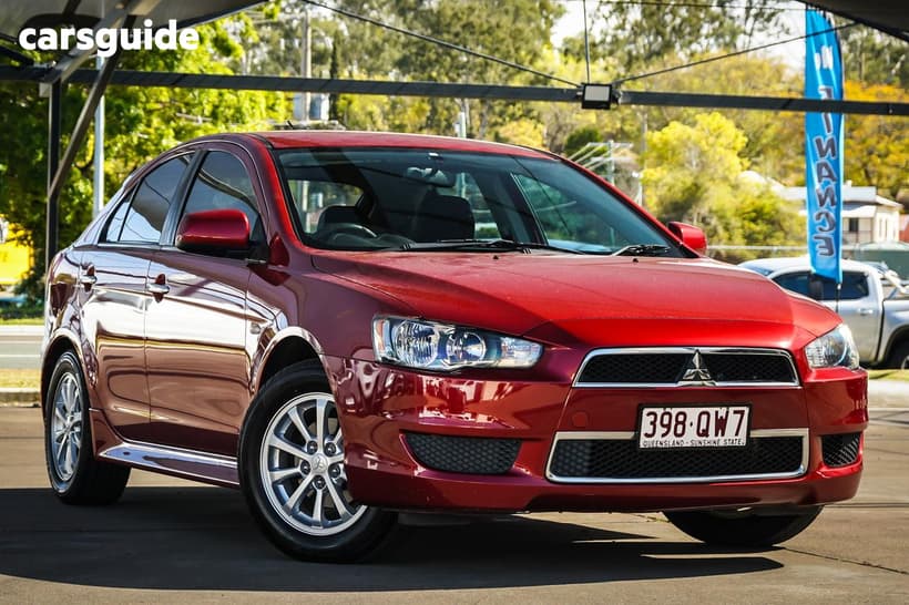 Red 2013 Mitsubishi Lancer Hatchback Lx Sportback