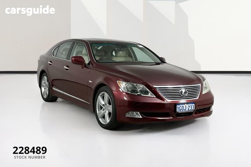 Red 2008 Lexus LS460 Sedan