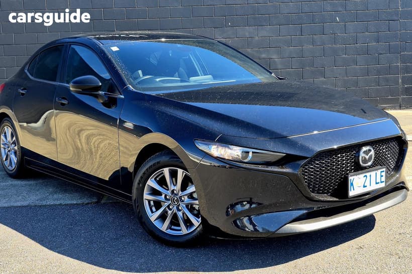 Black 2020 Mazda 3 Hatchback G20 Pure