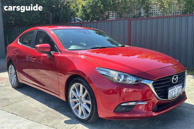 Red 2016 Mazda 3 Sedan Sp25