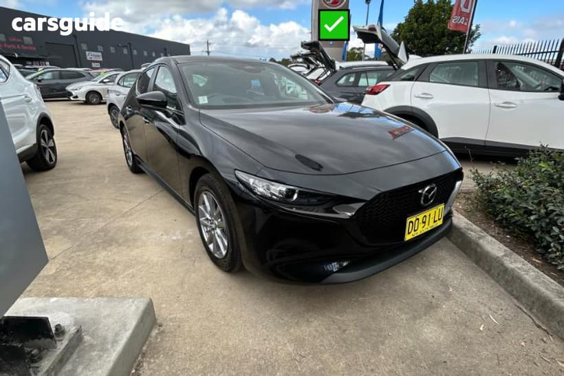 Black 2025 Mazda 3 Hatchback G20 Pure