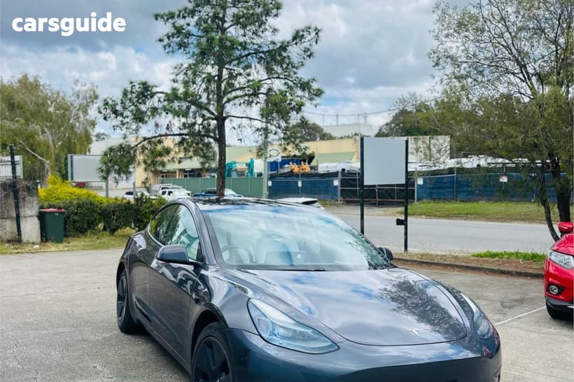 Grey 2022 Tesla Model 3 Sedan Rear-Wheel Drive