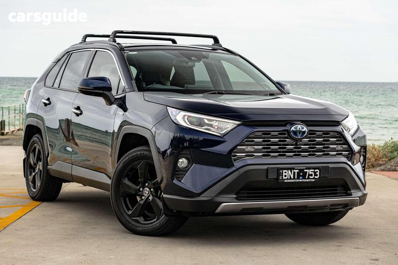 Blue 2021 Toyota RAV4 Wagon Cruiser (Awd) Hybrid