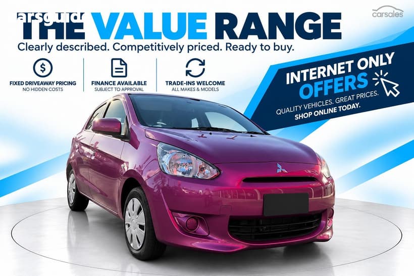 Pink 2015 Mitsubishi Mirage Hatchback Es