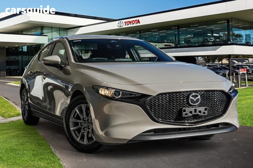 Silver 2024 Mazda 3 Hatchback G20 Pure