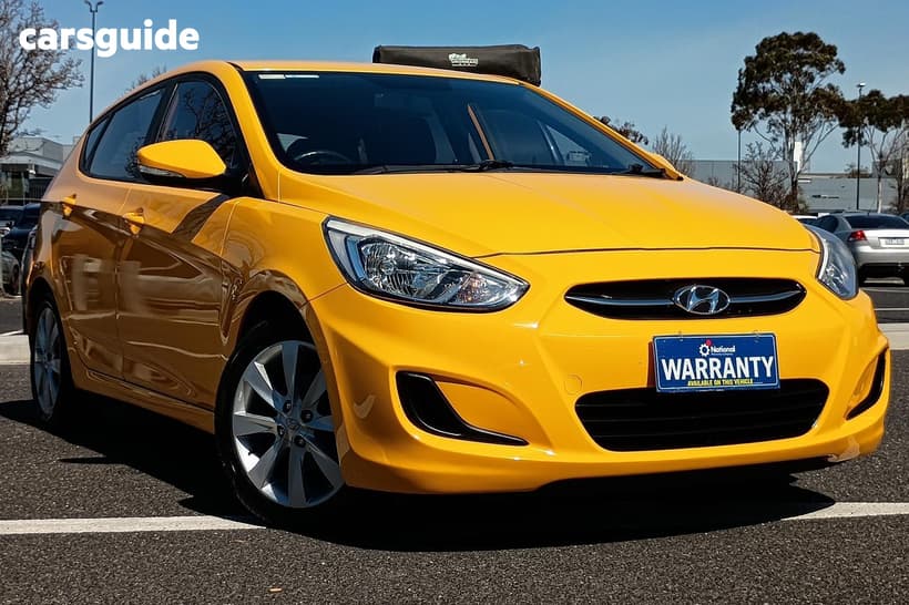 Yellow 2017 Hyundai Accent Hatchback Sport