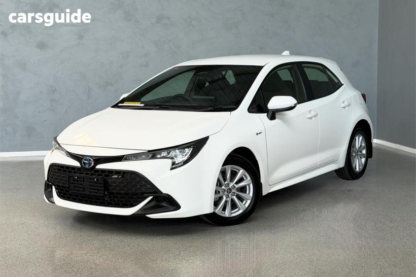 White 2024 Toyota Corolla Hatchback Ascent Sport Hybrid