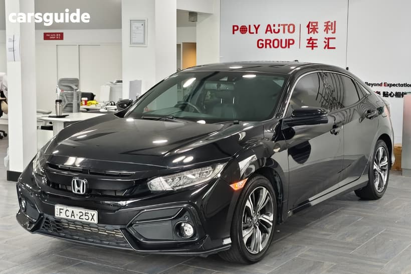 Black 2020 Honda Civic Hatchback Vti-Lx