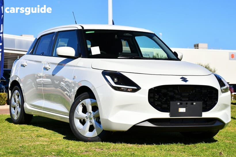White 2025 Suzuki Swift Hatchback Hybrid Plus