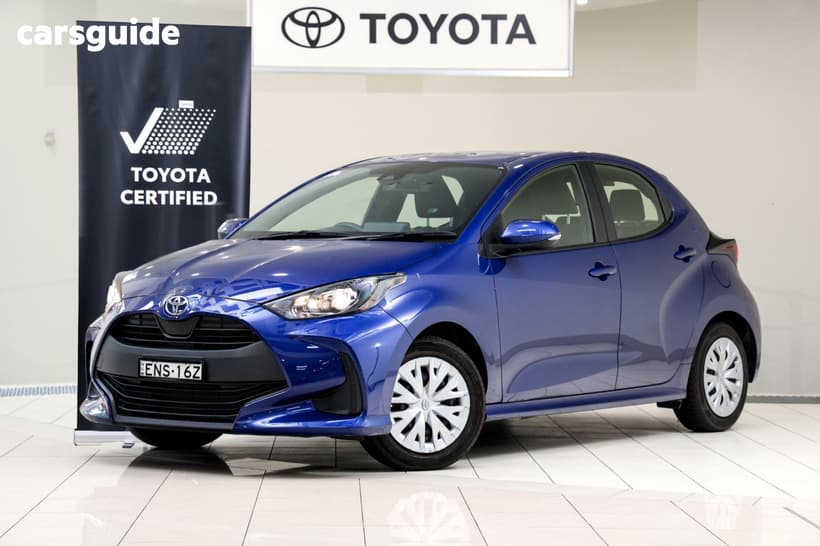 Blue 2021 Toyota Yaris Hatchback Ascent Sport