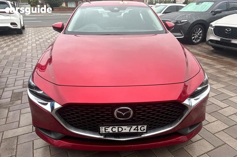 Red 2019 Mazda 3 Sedan G20 Pure