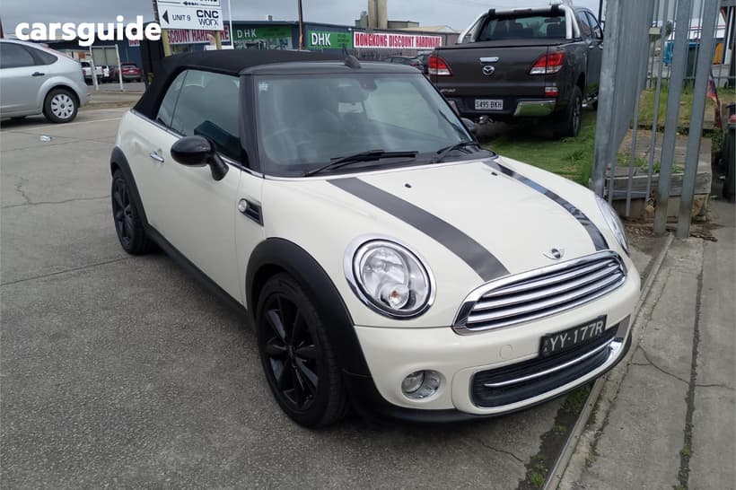 White 2013 Mini Cabrio Convertible Cooper