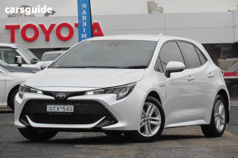 White 2021 Toyota Corolla Hatchback Ascent Sport Hybrid