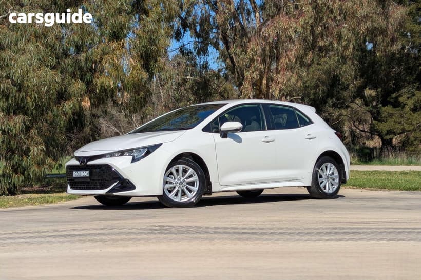 White 2024 Toyota Corolla Hatchback Ascent Sport