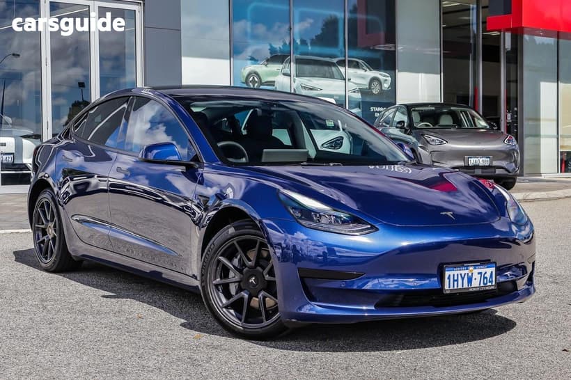 Blue 2023 Tesla Model 3 Sedan Rear-Wheel Drive