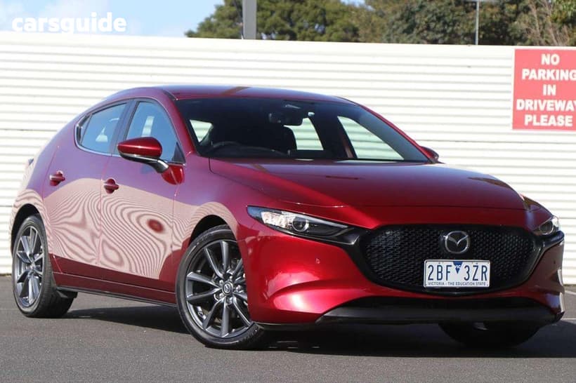 Red 2024 Mazda 3 Hatchback G20 Evolve