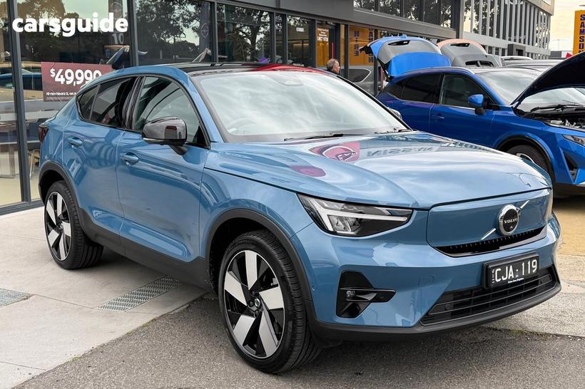 Blue 2023 Volvo C40 Wagon Recharge Twin Pure Electric