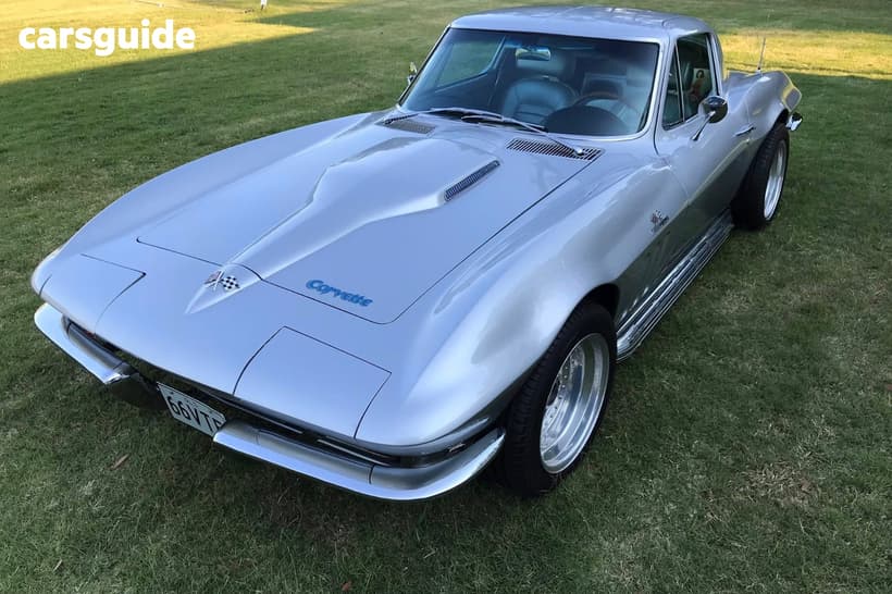 Silver 1966 Chevrolet Corvette Coupe Stingray
