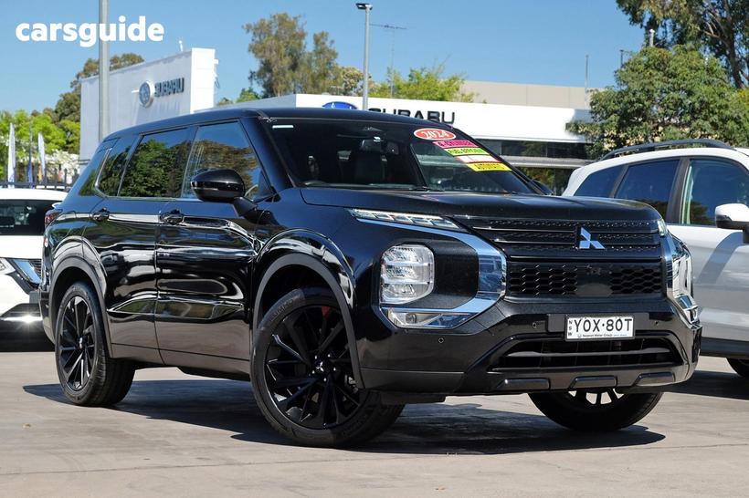 Black 2024 Mitsubishi Outlander Wagon Black Edition 7 Seat (2Wd)
