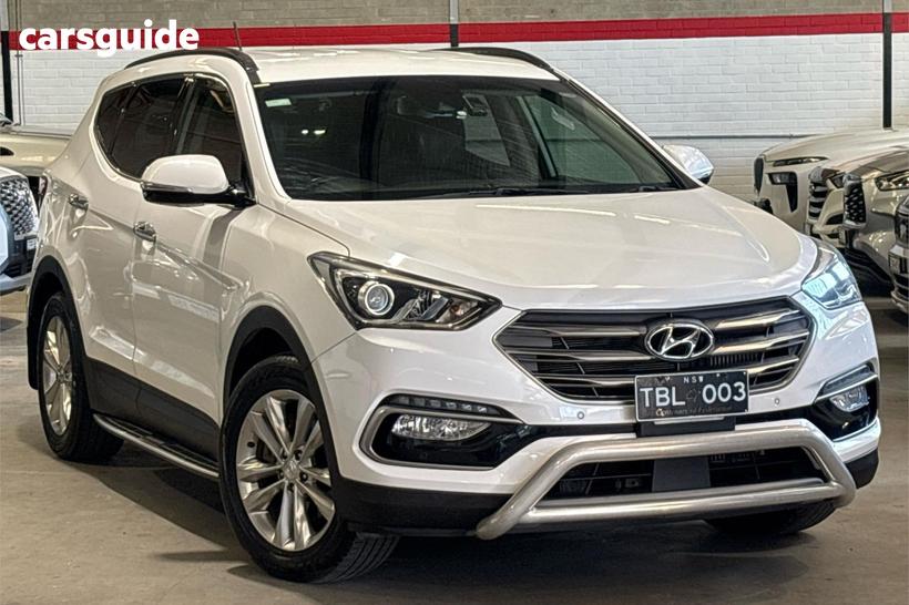 White 2017 Hyundai Santa FE Wagon Elite Crdi (4X4)