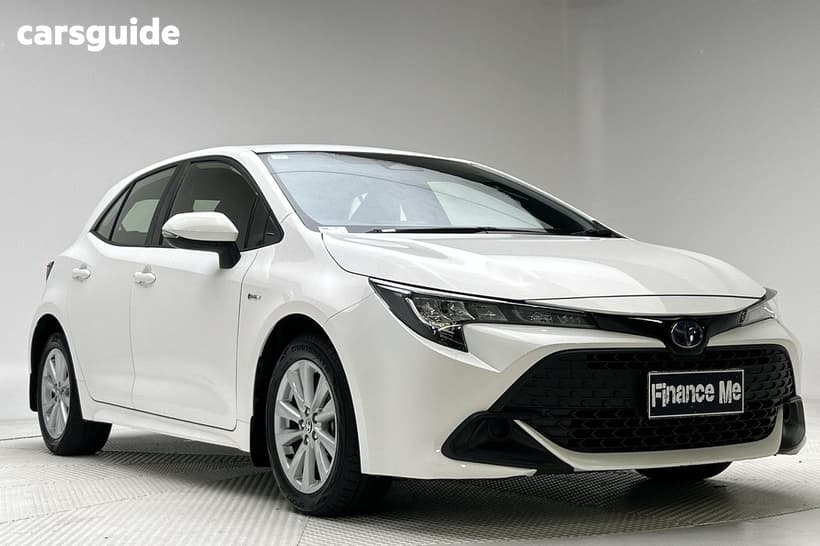 White 2024 Toyota Corolla Hatchback Ascent Sport Hybrid
