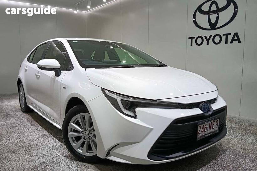 White 2025 Toyota Corolla Hatchback Ascent Sport Hybrid