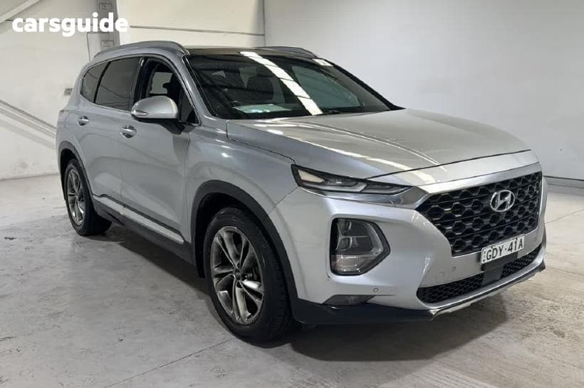Silver 2018 Hyundai Santa FE Wagon Highlander Crdi Satin Awd