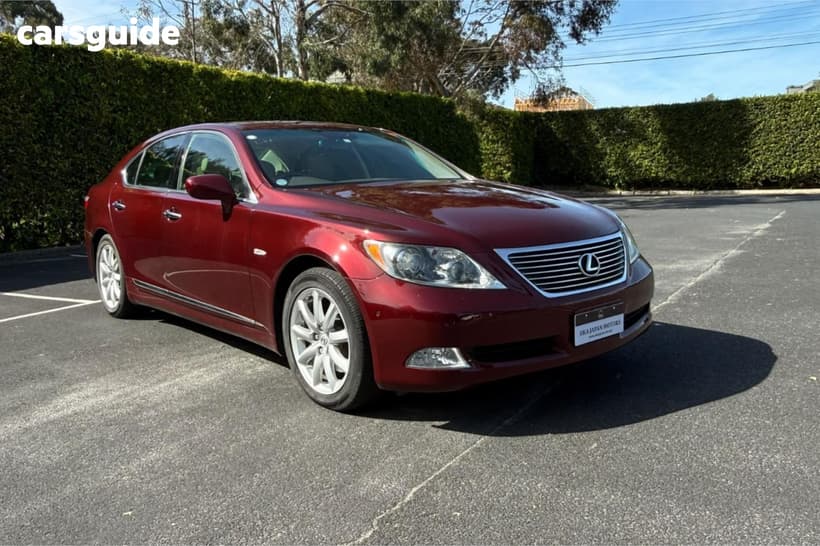 Red 2007 Lexus LS460 Sedan