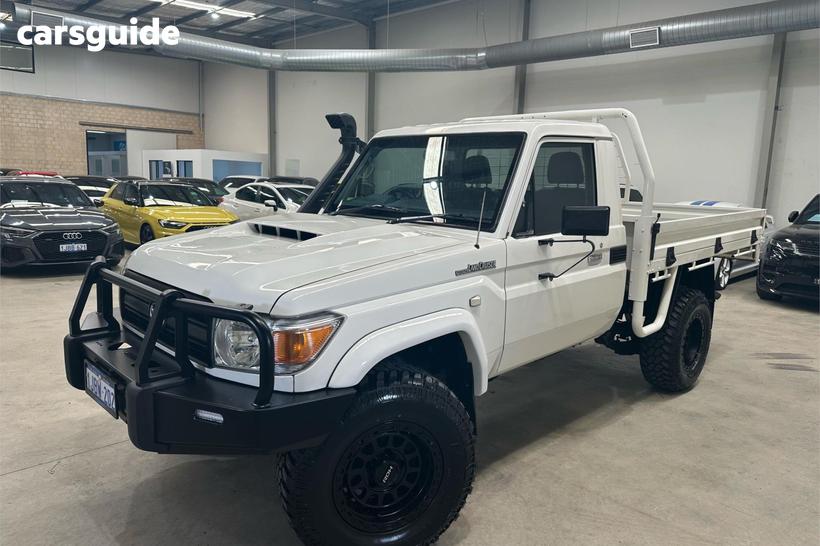 White 2018 Toyota Landcruiser Cab Chassis Workmate (4X4)