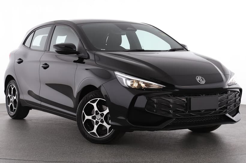 Black 2025 MG MG3 Hatchback Excite Hybrid+