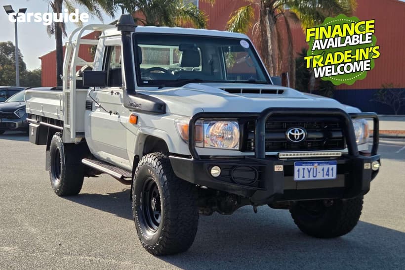 White 2020 Toyota Landcruiser Cab Chassis Workmate